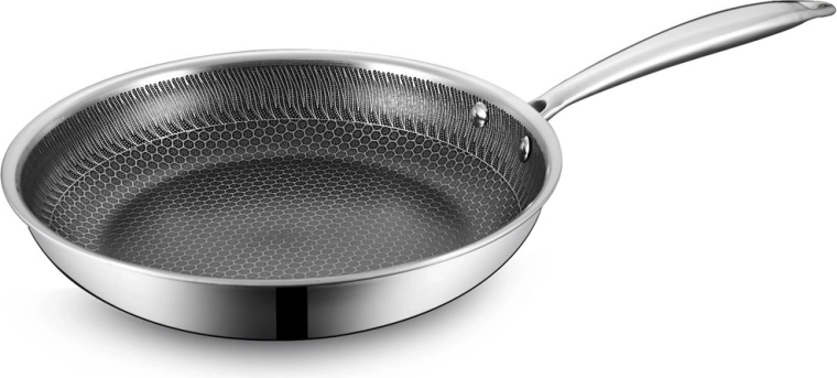 Poêle professionnelle Maestro en acier inoxydable avec surface nid d’abeille 24 cm