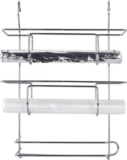 Étagère de cuisine suspendue pour essuie-tout et films 29,9 × 12,5 × 40,3 cm