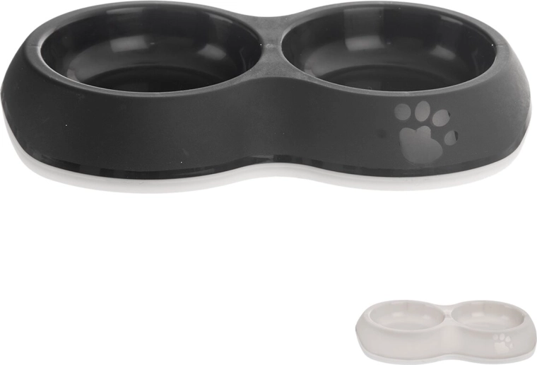 Mazlíčci gamelle double en plastique pour chiens 26 × 15 cm (assortiment de couleurs)