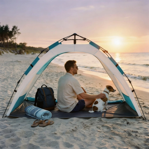 Un abri confortable avec ventilation et tapis de sol