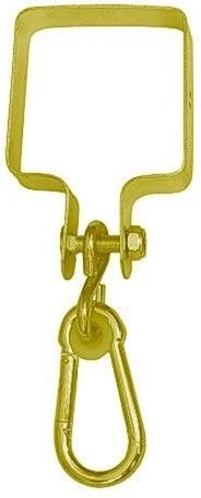 Crochet pour balançoire avec collier carré 90 × 90 mm, capacité 70 kg