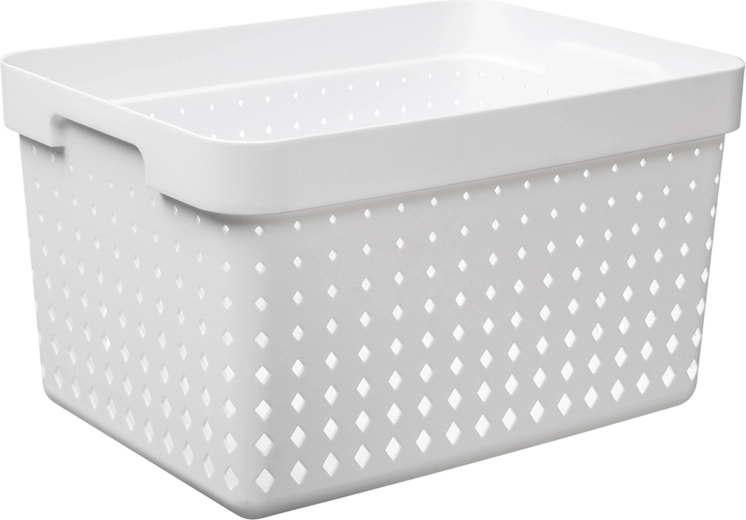 Panier d’organisation Seoul grand, blanc, 35,7 × 23,8 × 20,9 cm
