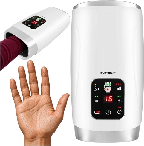 Appareil de massage sans fil pour les mains Isomedix avec chaleur et vibrations