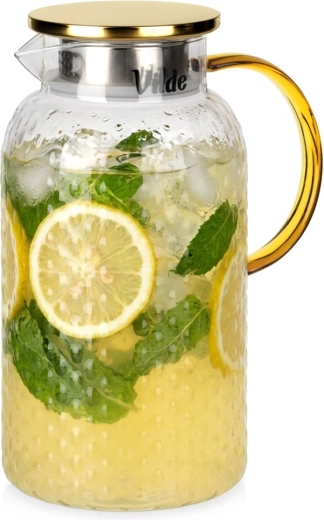 Pichet en verre Vilde avec couvercle 2 l