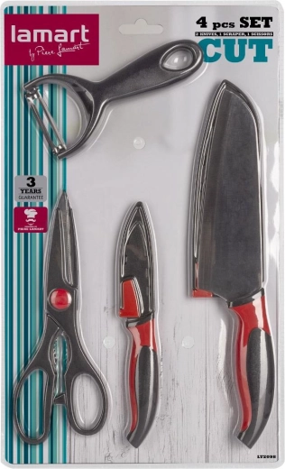 Ensemble de couteaux de cuisine, ciseaux et éplucheur Lamart Cut