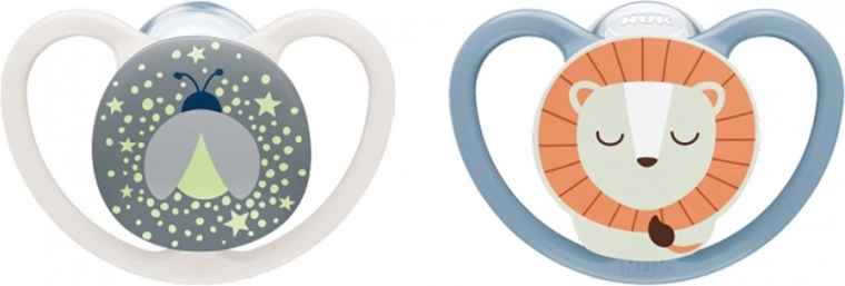 Sucette pour bébé NUK Perfect Match Air Night Firefly/Lion 6–18 mois, 2 pcs