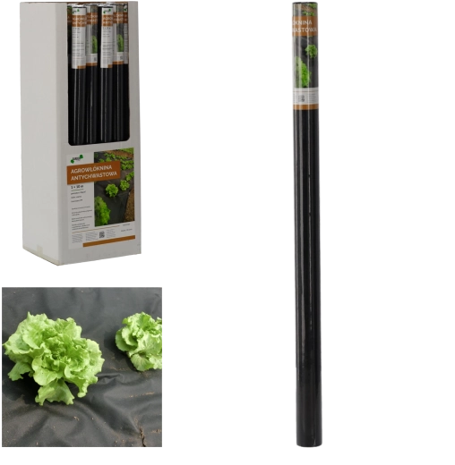 Agrotextile anti-mauvaises herbes 1 × 10 m noir 50 g/m²