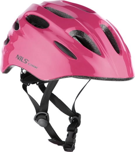 Casque de vélo avec feu clignotant Nils Extreme MTW01 – Rose (5864)