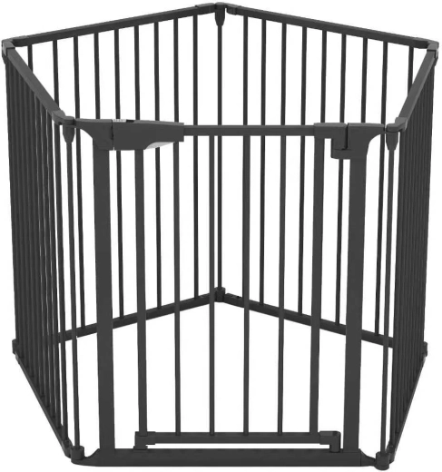 Barrière de sécurité BabyProtectPro noire (87–343 cm)