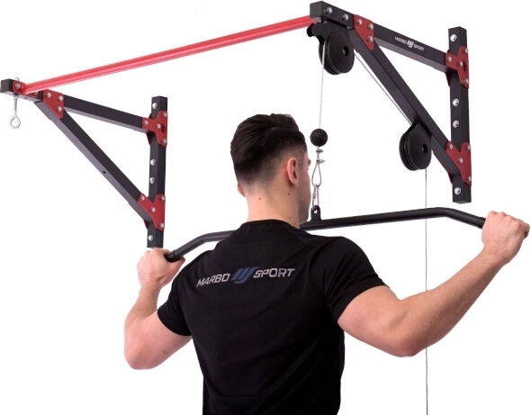 Poulie haute fluide avec longue barre