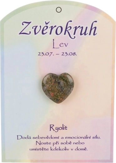 Cœur en rhyolite pour le signe du Lion