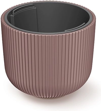 Cache-pot Milly avec insert 24 cm marsala