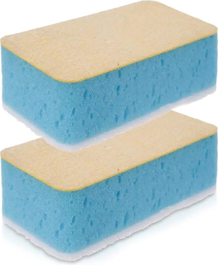 Éponges de cuisine 2 pièces – double face, très absorbantes
