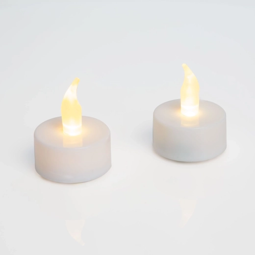 Bougies chauffe-plat LED blanches, 2 pièces