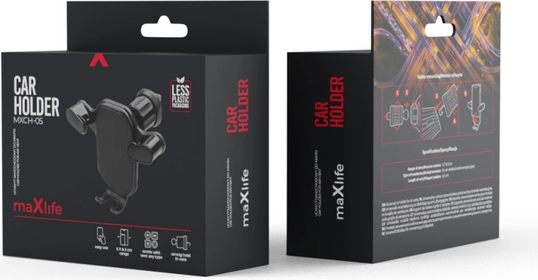 Support voiture pour grille d’aération Maxlife MXCH-05, noir