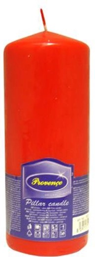 Bougie cylindrique en paraffine rouge 6,3 × 16 cm