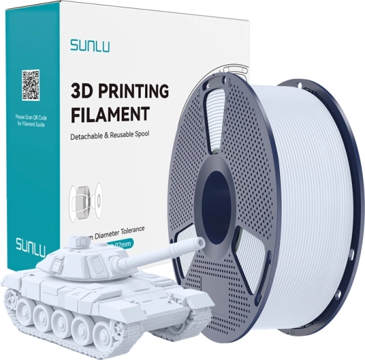 Filament Sunlu PLA+ haute vitesse blanc 1,75 mm