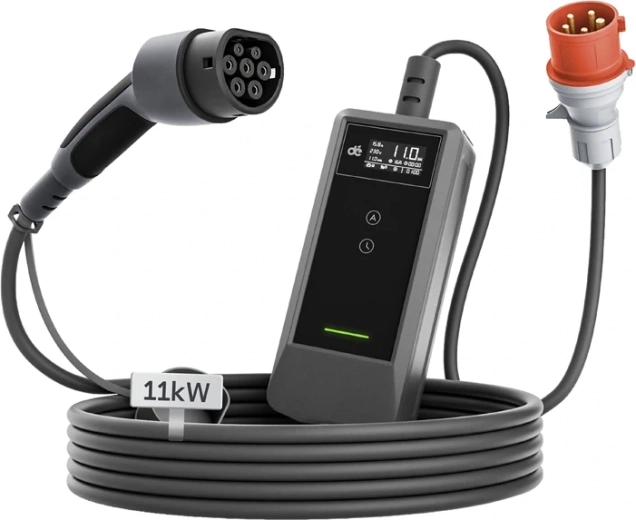 Chargeur portable pour véhicules électriques DEPOW 11 kW avec câble de type 2 de 15 m