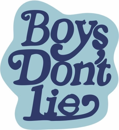 Tapis décoratif doux Boy's don't lie 100 × 100 cm bleu