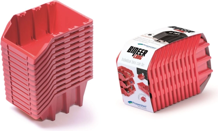 Set de boîtes de rangement 12 pcs Bineer Long 190×77×120 mm – rouge