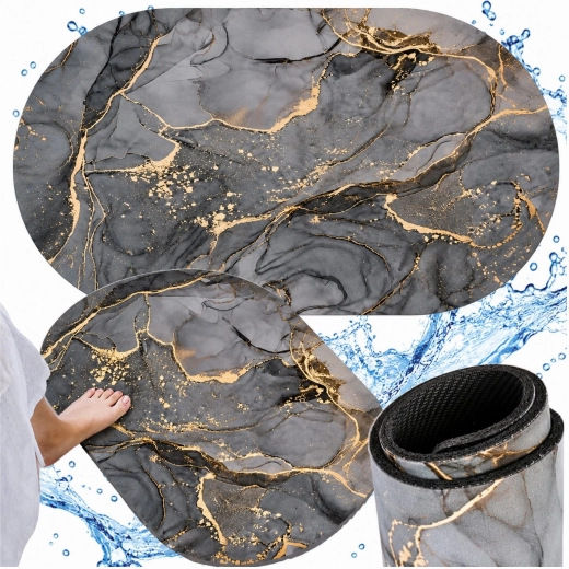 Tapis de salle de bain antidérapant à séchage rapide 40 × 60 cm - 1 pièce