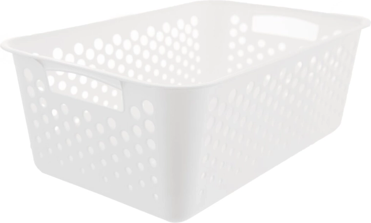 Panier Art en plastique UH blanc 30 × 20 × 11 cm