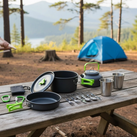 Cuisiner confortablement en pleine nature