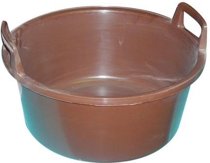 Bassine en plastique avec poignées 43 cm – Blanche