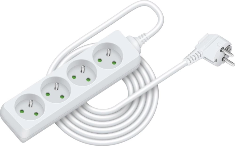 Rallonge électrique RETLUX de 5 m avec 4 prises