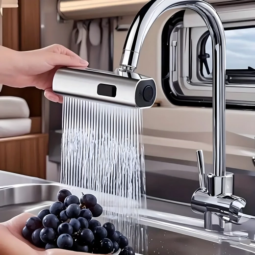 Embout pour robinet de cuisine avec aérateur et adaptateur – 3 modes de jet