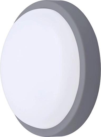 Solight luminaire LED extérieur rond 13 W 910 lm 4000 K IP54 17 cm gris