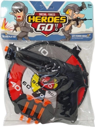 Pistolet pour enfants à fléchettes en mousse avec cible