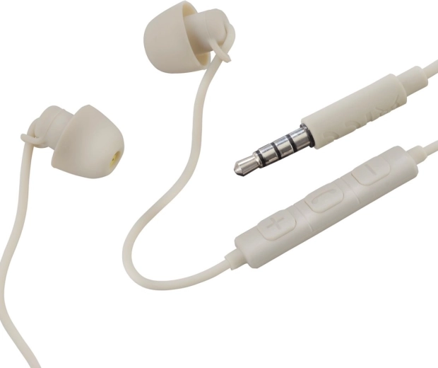 Écouteurs intra-auriculaires Relax avec jack 3,5 mm, couleur sable