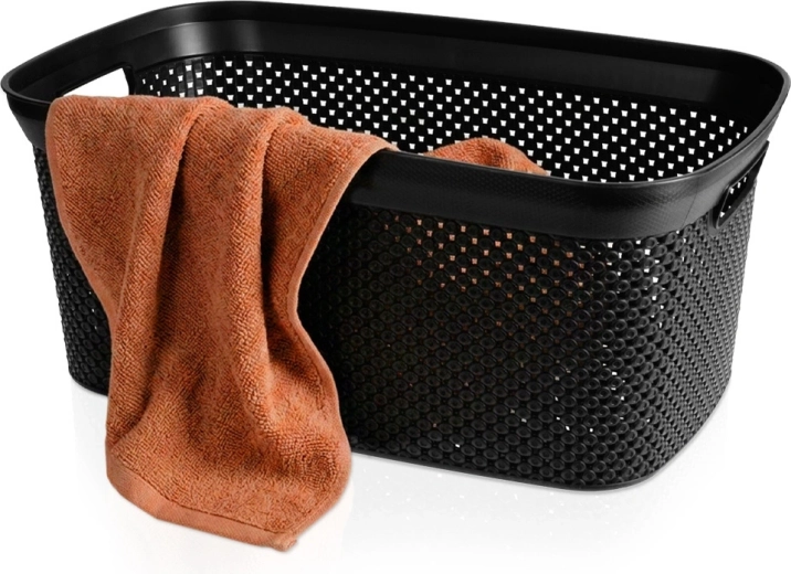 Bathroom Solutions panier à linge en plastique noir 35 l