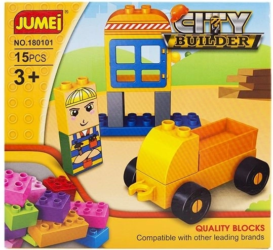 Jeu de construction Jumei City Builder ville – chantier 15 pièces 20 × 19 cm - 1 pièce