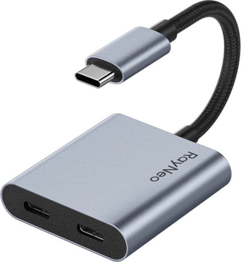 Adaptateur USB‑C de charge pour lunettes intelligentes RAYNEO AR, 4K 60 Hz, Power Delivery 100 W