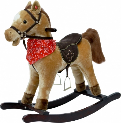Cheval à bascule brun avec sons