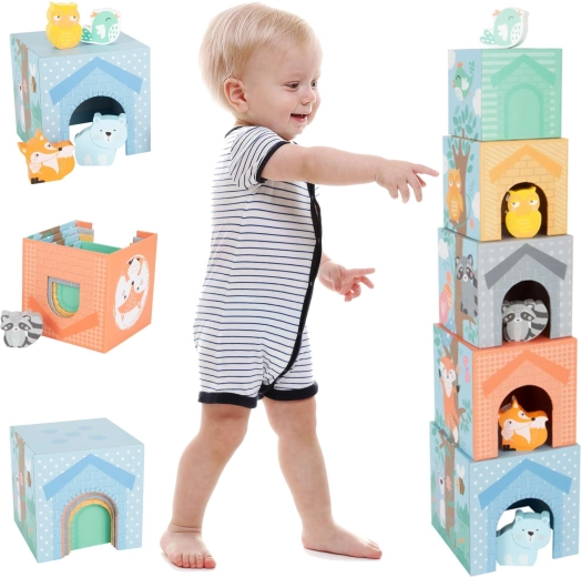 Petite pyramide Small Foot avec des animaux