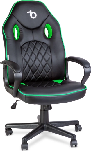 Chaise gaming avec dossier noire/bleue