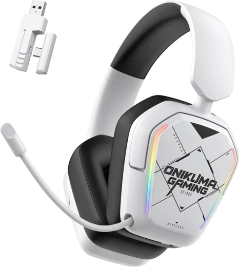 Casque de jeu sans fil onikuma gt883 blanc