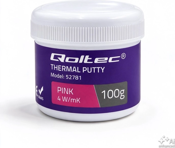 Pâte thermoconductrice Qoltec 4 W/m-K, 100 g, rose