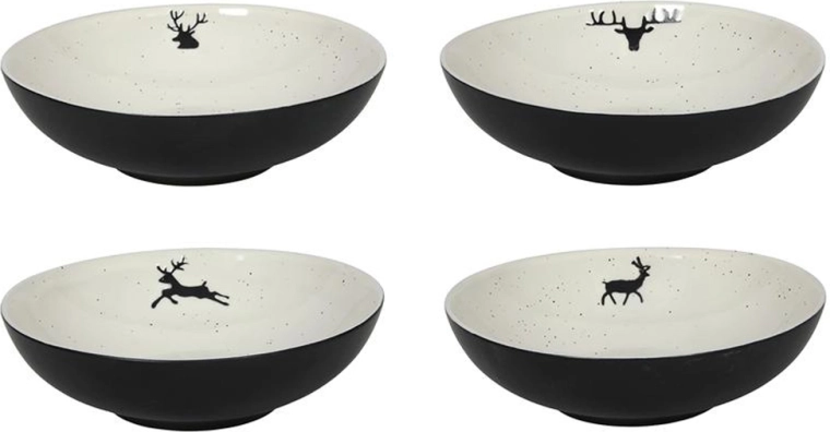 Bol avec motif de renne 18 cm, noir