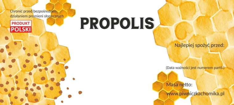Ensemble d’étiquettes pour propolis 116 × 50 mm, 100 pcs