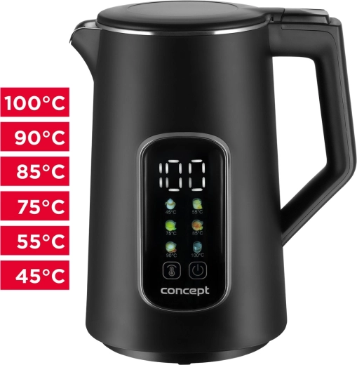 Bouilloire électrique avec réglage de la température 1,7 l