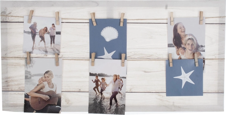 Tableau photo mural 30 × 60 cm avec ficelle et pinces
