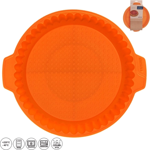 Moule à gâteau en silicone Ø 27 cm orange