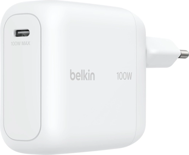 Chargeur secteur Belkin USB-C GaN 100 W avec fiche pliable