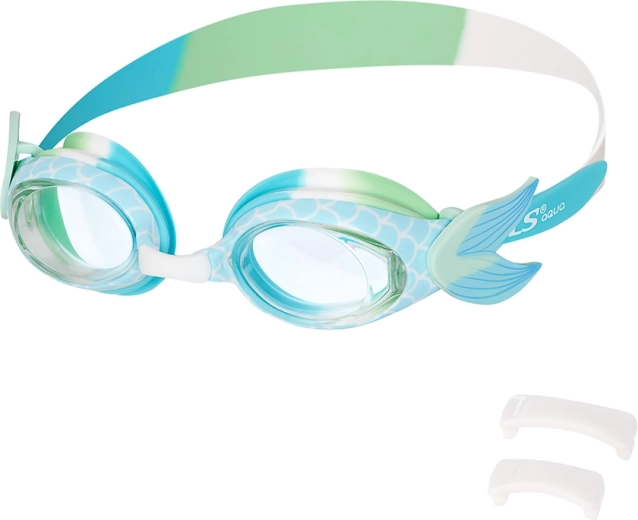 Lunettes de natation pour enfants avec motif sirène NILS Aqua bleu