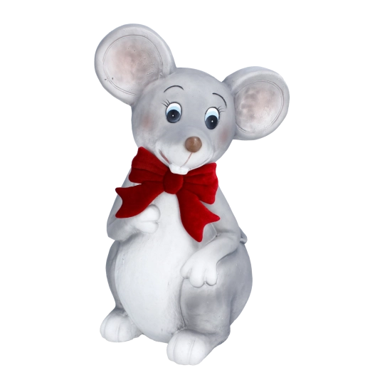 Figurine de souris de Noël avec nœud