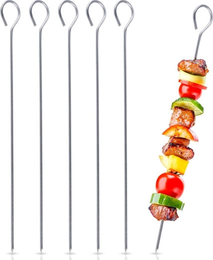 Brochettes en acier inoxydable Vilde pour chachlik 40 cm, 6 pcs